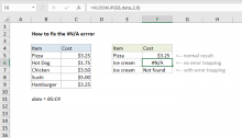 Excel formula: How to fix the #N/A error 