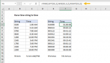 Excel formula: Parse time string to time