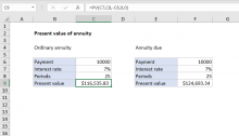 how to use the excel pv function exceljet annuity on excel
