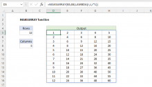 Excel MAKEARRAY function