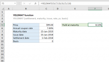 How To Use The Excel Yield Function Exceljet How To Use The Excel Yield Function Exceljet