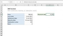 Excel DISC function