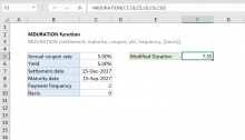 Excel MDURATION function