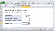 rate excel
