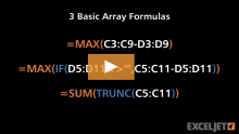 Video thumbnail for 3 basic array formulas