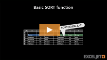 Video thumbnail for Basic SORT function example