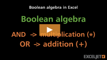 Video thumbnail for Boolean algebra in Excel