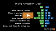 Video thumbnail for Shortcuts for Excel dialog boxes (Mac)