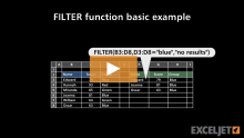 Video thumbnail for FILTER function basic example