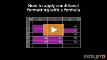 Video thumbnail for How to apply conditional formatting with a formula