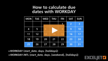 Video thumbnail for How to calculate due dates with WORKDAY