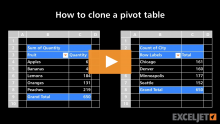 Video thumbnail for How to clone a pivot table