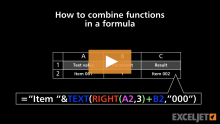 Video thumbnail for How to combine functions in a formula