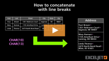 Video thumbnail for How to concatenate with line breaks