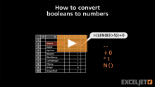 Video thumbnail for How to convert Booleans to numbers