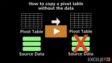 Video thumbnail for How to copy a pivot table without the data