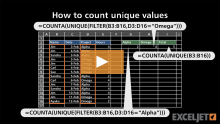 Video thumbnail for How to count unique values