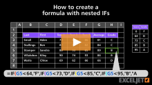 Video thumbnail for How to create a formula with nested IFs