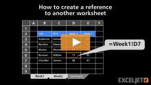Video thumbnail for How to create a reference to another worksheet 