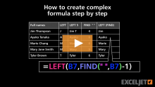 Video thumbnail for How to create a complex formula step by step