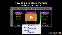 Video thumbnail for How to do in-place changes with paste special