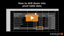 Video thumbnail for How to drill down into a pivot table