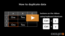 Video thumbnail for How to duplicate data in Excel