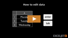 Video thumbnail for How to edit data in Excel