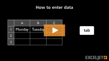 Video thumbnail for How to enter data in Excel