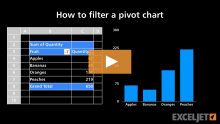 Video thumbnail for How to filter a pivot chart