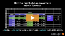 Video thumbnail for How to highlight approximate match lookups