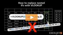 Video thumbnail for How to replace nested IFs with VLOOKUP
