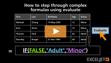Video thumbnail for How to step through complex formulas using Evaluate