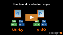 Video thumbnail for How to undo and redo changes in Excel