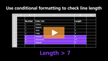 Video thumbnail for How to check line length with conditional formatting