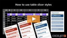 Video thumbnail for How to use table slicer styles