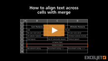 Video thumbnail for How to align text across cells with merge in Excel