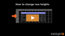 Video thumbnail for How to change row heights in Excel
