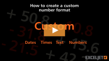 Video thumbnail for How to create a custom number format in Excel