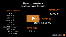 Video thumbnail for How to create a custom time format