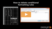 Video thumbnail for How to delete conditional formatting rules
