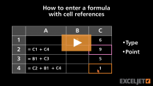 Video thumbnail for How to enter a formula with cell references