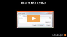 Video thumbnail for How to find a value in Excel
