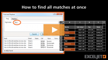 Video thumbnail for How to find all matches at once in Excel