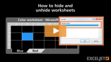 Video thumbnail for How to hide and unhide worksheets