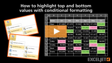 Video thumbnail for How to highlight top and bottom values