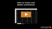 Video thumbnail for How to insert and delete worksheets