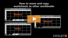 Video thumbnail for How to move and copy worksheets to other workbooks