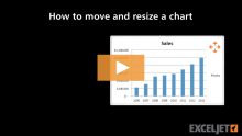 Video thumbnail for How to move and resize a chart in Excel