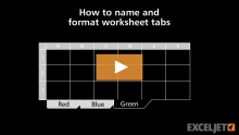 Video thumbnail for How to name and format worksheet tabs